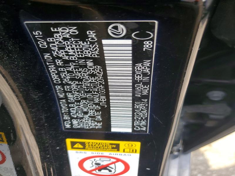 Aukcja sprzedaży 2015 Lexus Es, vin: JTHBW1GG9F2094259, numer aukcji: 66600246