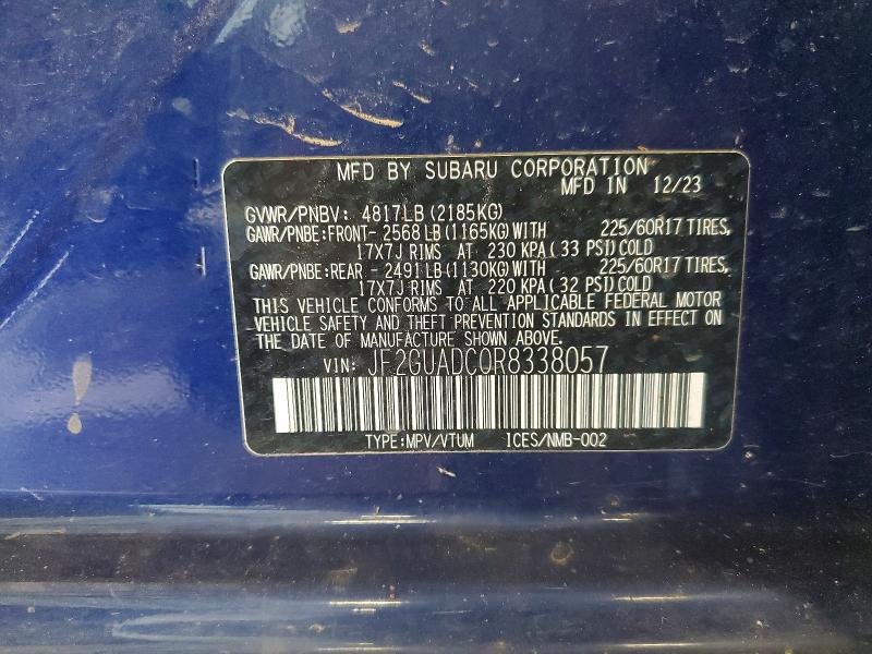 Продажа на аукционе авто 2024 Subaru Crosstrek, vin: JF2GUADC0R8338057, номер лота: 66755936
