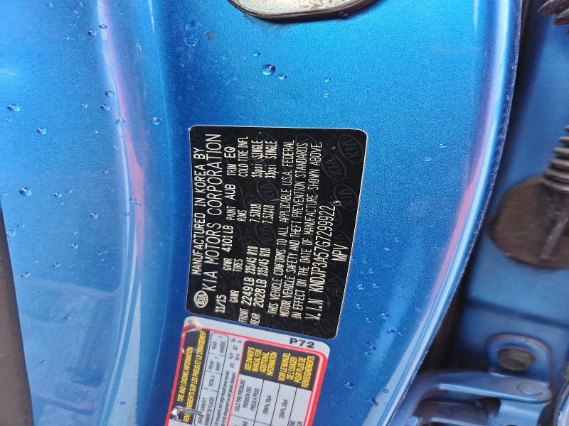 65619126 :رقم المزاد ، KNDJP3A57G7299922 vin ، 2016 Kia Soul مزاد بيع