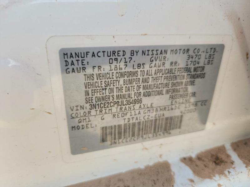 Продажа на аукционе авто 2018 Nissan Versa Note, vin: 3N1CE2CP9JL354996, номер лота: 66826646