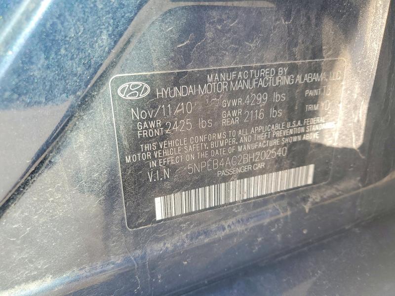 Aukcja sprzedaży 2011 Hyundai Sonata, vin: 5NPEB4AC2BH202540, numer aukcji: 62629726