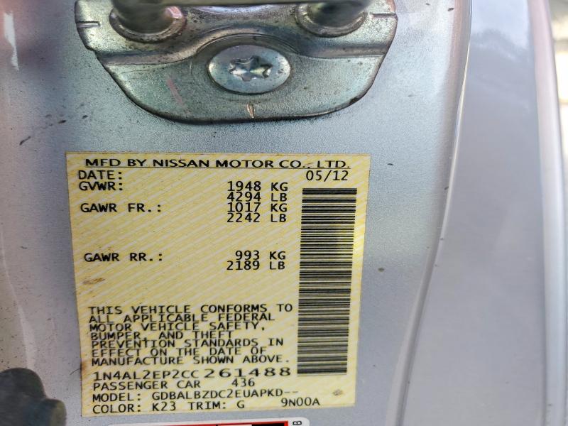 Aukcja sprzedaży 2012 Nissan Altima, vin: 1N4AL2EP2CC261488, numer aukcji: 66349356
