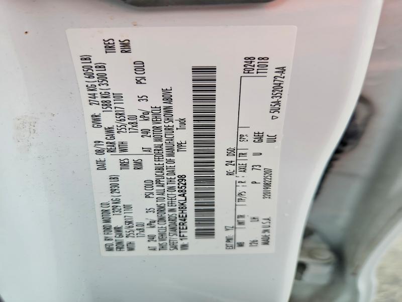 Продажа на аукционе авто 2019 Ford Ranger, vin: 1FTER4EH8KLA85298, номер лота: 62858626