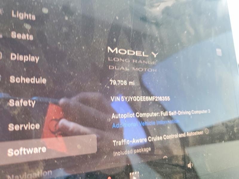 63251146 :رقم المزاد ، 5YJYGDEE6MF216355 vin ، 2021 Tesla Model Y مزاد بيع