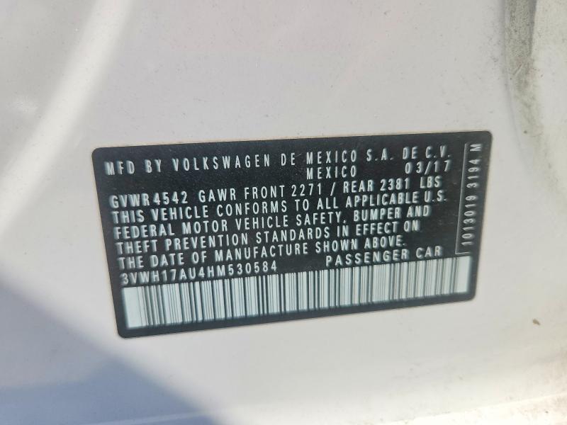 Продажа на аукционе авто 2017 Volkswagen Golf Alltrack, vin: 3VWH17AU4HM530584, номер лота: 65864916