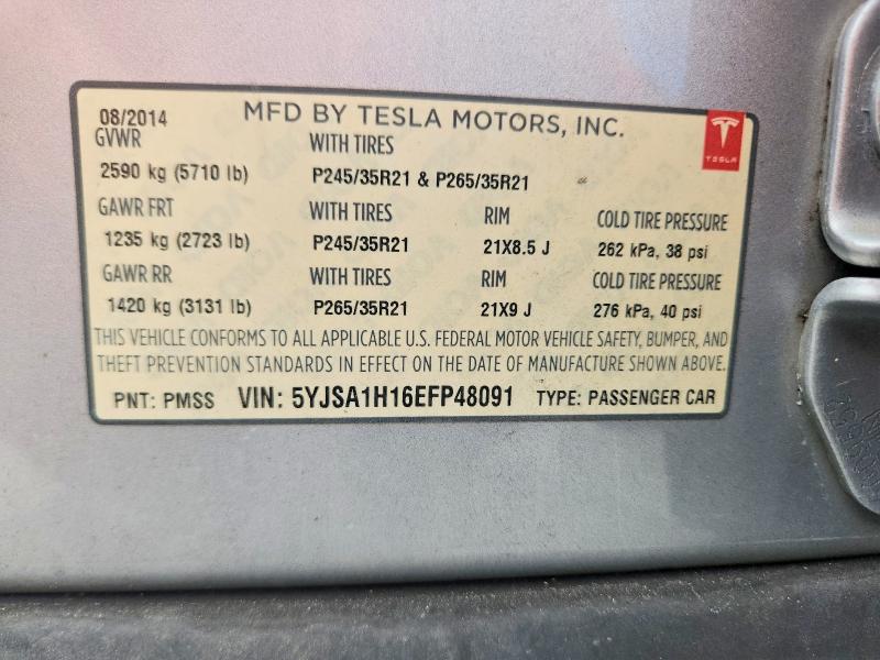 Aukcja sprzedaży 2014 Tesla Model S, vin: 5YJSA1H16EFP48091, numer aukcji: 66351226