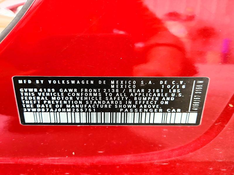 Продаж на аукціоні авто 2017 Volkswagen Jetta, vin: 3VWDB7AJ0HM255751, номер лоту: 64912246