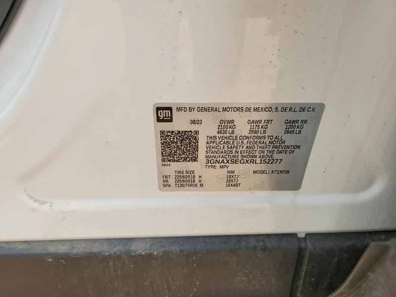 64755336 :رقم المزاد ، 3GNAXSEGXRL152277 vin ، 2024 Chevrolet Equinox مزاد بيع