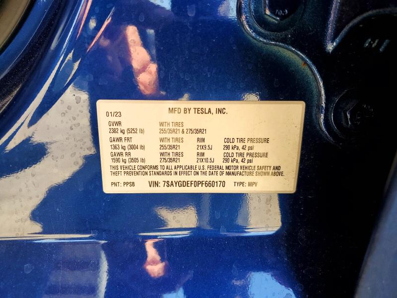 Aukcja sprzedaży 2023 Tesla Model Y, vin: 7SAYGDEF0PF660170, numer aukcji: 64025096