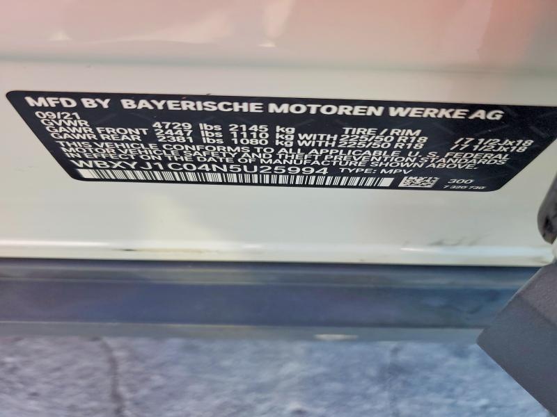 Aukcja sprzedaży 2022 Bmw X2, vin: WBXYJ1C04N5U25994, numer aukcji: 64853006