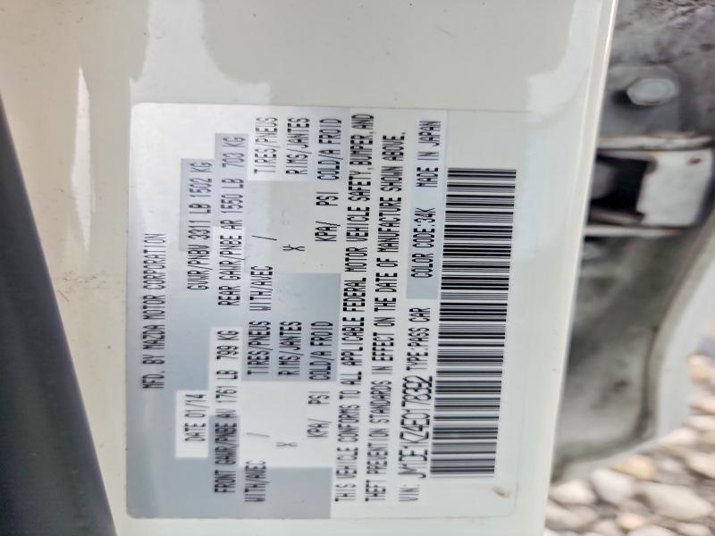 67277236 :رقم المزاد ، JM1DE1KZ4E0178392 vin ، 2014 Mazda Mazda2 مزاد بيع