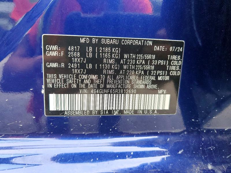Aukcja sprzedaży 2024 Subaru Crosstrek, vin: 4S4GUHF65R3812690, numer aukcji: 64556066