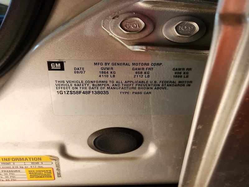 Продажа на аукционе авто 2008 Chevrolet Malibu, vin: 1G1ZS58F48F138035, номер лота: 64633726