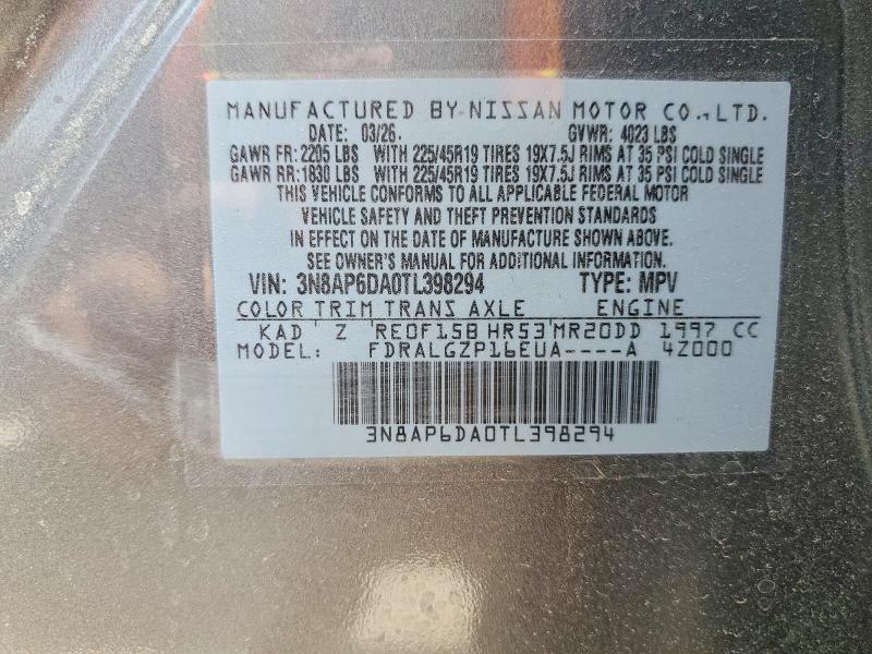 Продаж на аукціоні авто 2026 Nissan Kicks, vin: 3N8AP6DA0TL398294, номер лоту: 62802186