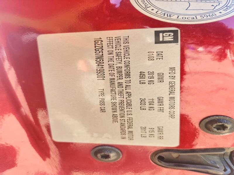 2008 Pontiac G6 მანქანა იყიდება აუქციონზე, vin: 1G2ZG57N584199301, აუქციონის ნომერი: 63223646