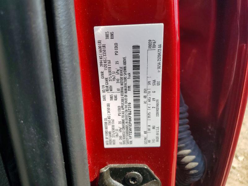 Продажа на аукционе авто 2019 Ford F150, vin: 1FTEW1EP8KFB27319, номер лота: 63910596