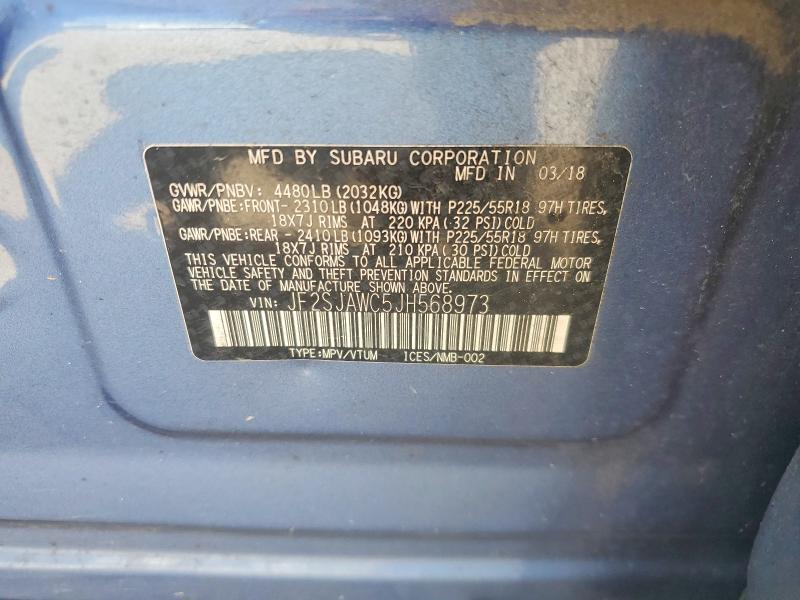 Aukcja sprzedaży 2018 Subaru Forester, vin: JF2SJAWC5JH568973, numer aukcji: 64769666