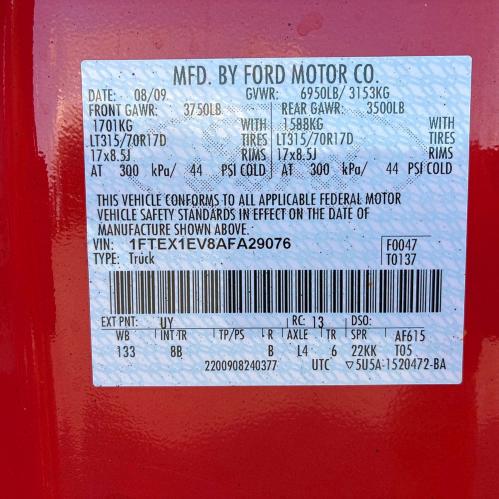2010 Ford F150 მანქანა იყიდება აუქციონზე, vin: 1FTEX1EV8AFA29076, აუქციონის ნომერი: 64550496