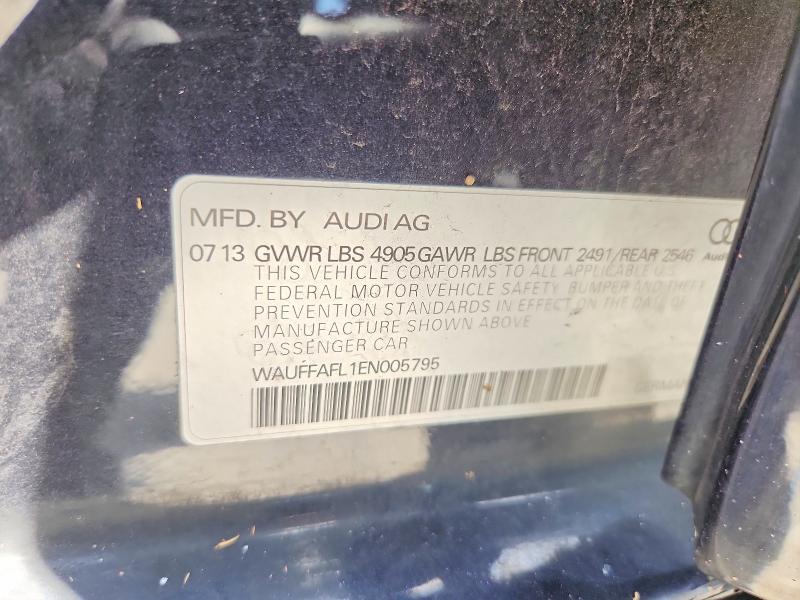65152766 :رقم المزاد ، WAUFFAFL1EN005795 vin ، 2014 Audi A4 مزاد بيع