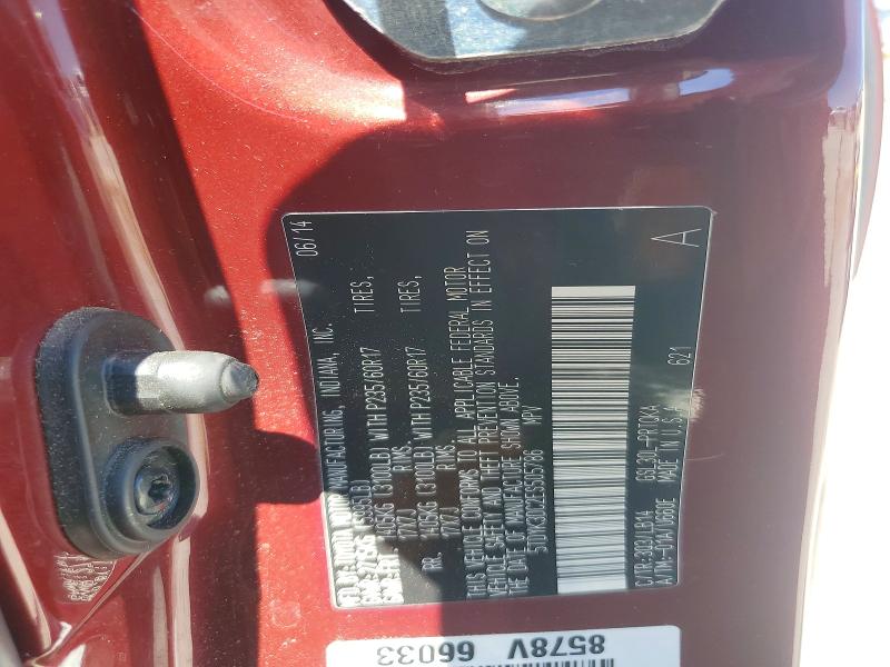 65131656 :رقم المزاد ، 5TDYK3DC2ES505786 vin ، 2014 Toyota Sienna مزاد بيع