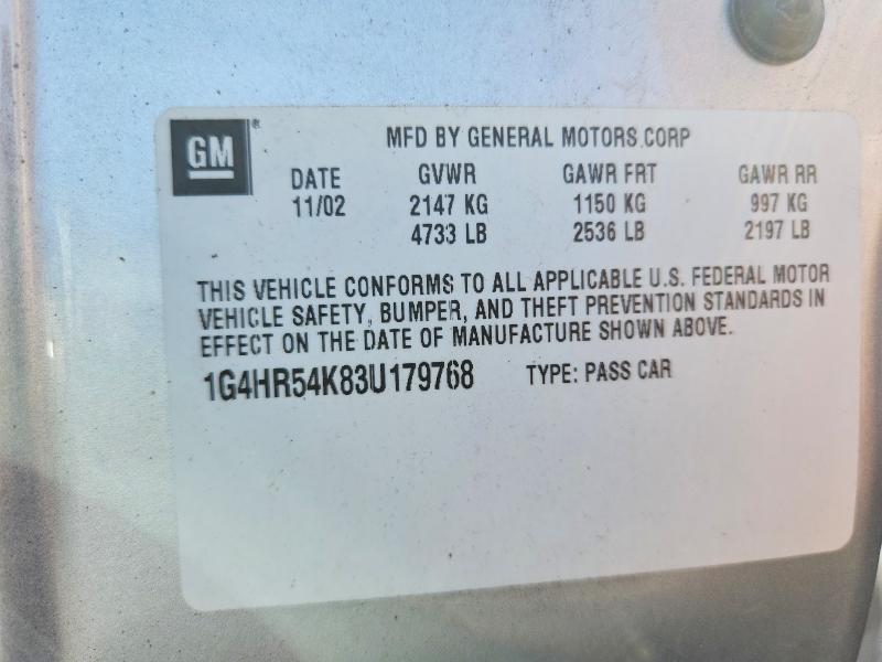 2003 Buick Lesabre მანქანა იყიდება აუქციონზე, vin: 1G4HR54K83U179768, აუქციონის ნომერი: 61775706