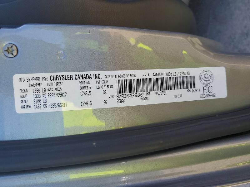 Продажа на аукционе авто 2014 Chrysler Town & Country, vin: 2C4RC1HG4ER361007, номер лота: 65174546