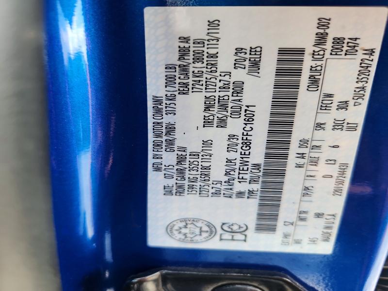 65083336 :رقم المزاد ، 1FTEW1EG8FFC16071 vin ، 2015 Ford F150 مزاد بيع