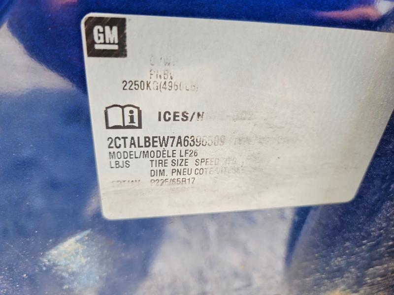 63921316 :رقم المزاد ، 2CTALBEW7A6396509 vin ، 2010 Gmc Terrain مزاد بيع