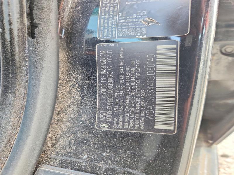 Продаж на аукціоні авто 2001 Bmw 525, vin: WBADS33441GD50140, номер лоту: 66938466