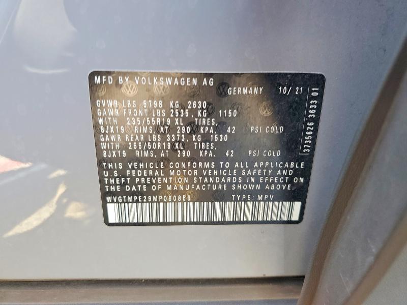Продажа на аукционе авто 2021 Volkswagen Id.4, vin: WVGTMPE29MP060856, номер лота: 66299316