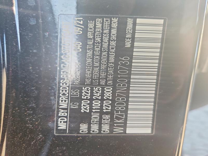 Продажа на аукционе авто 2022 Mercedes-benz E, vin: W1KZF8DB7NB010736, номер лота: 66395026