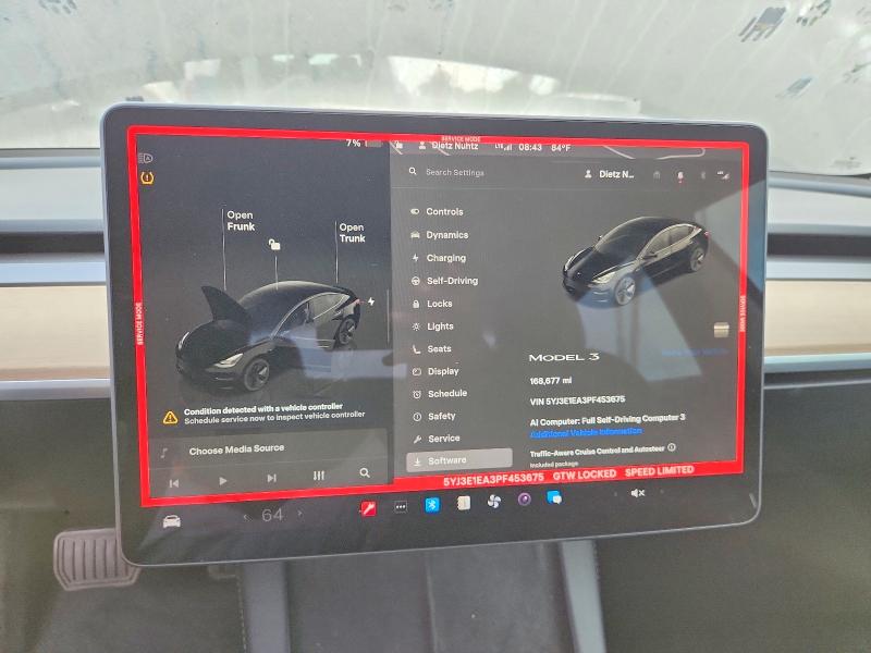 Продаж на аукціоні авто 2023 Tesla Model 3, vin: 5YJ3E1EA3PF453675, номер лоту: 66245176
