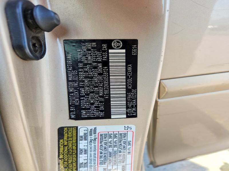 Aukcja sprzedaży 2005 Toyota Camry, vin: 4T1BE32K85U559124, numer aukcji: 63907596