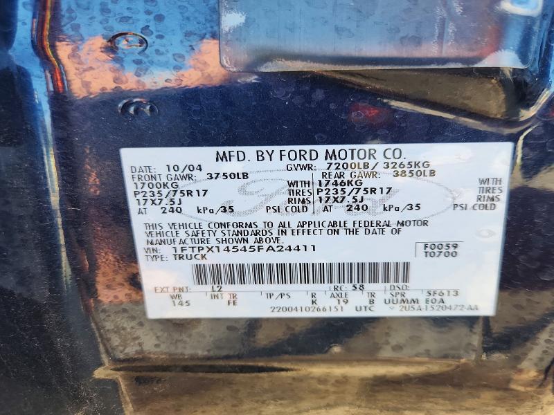 64215426 :رقم المزاد ، 1FTPX14545FA24411 vin ، 2005 Ford F-150 مزاد بيع