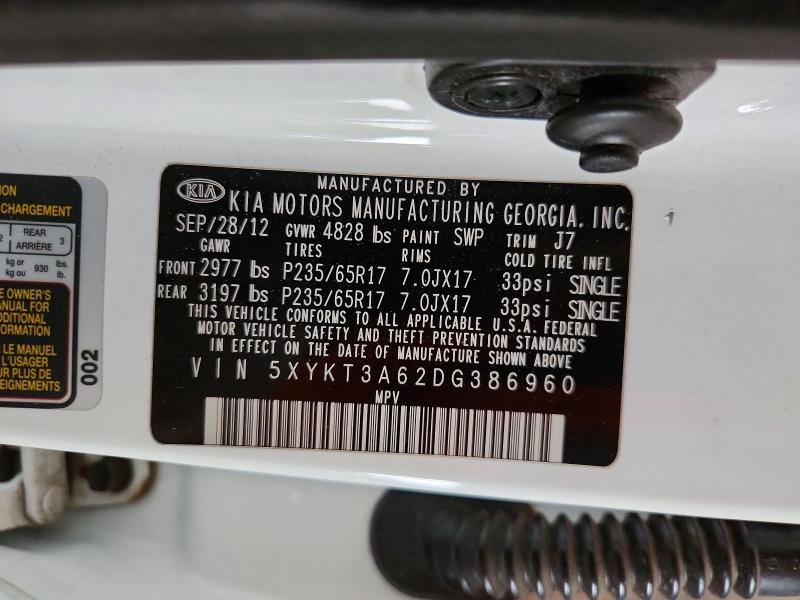 Продаж на аукціоні авто 2013 Kia Sorento, vin: 5XYKT3A62DG386960, номер лоту: 66311746