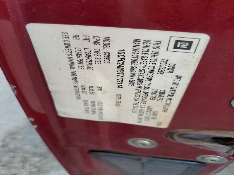Auction sale of the 1996 Chevrolet Gmt-400, vin: 1GCFC24M3TZ172114, lot number: 63960356