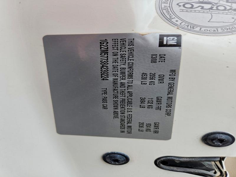 Aukcja sprzedaży 2008 Pontiac G6, vin: 1G2ZM577384239224, numer aukcji: 64201326