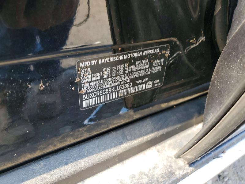 65330746 :رقم المزاد ، 5UXCR6C58KLL63689 vin ، 2019 Bmw X5 مزاد بيع