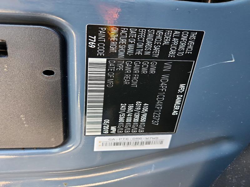 Aukcja sprzedaży 2019 Mercedes-benz Sprinter, vin: WD4PF1CD4KP123737, numer aukcji: 66062166