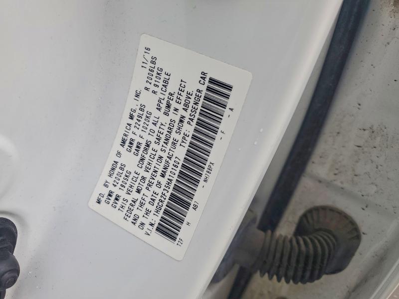 Продаж на аукціоні авто 2017 Honda Accord, vin: 1HGCR2F35HA101607, номер лоту: 65304236