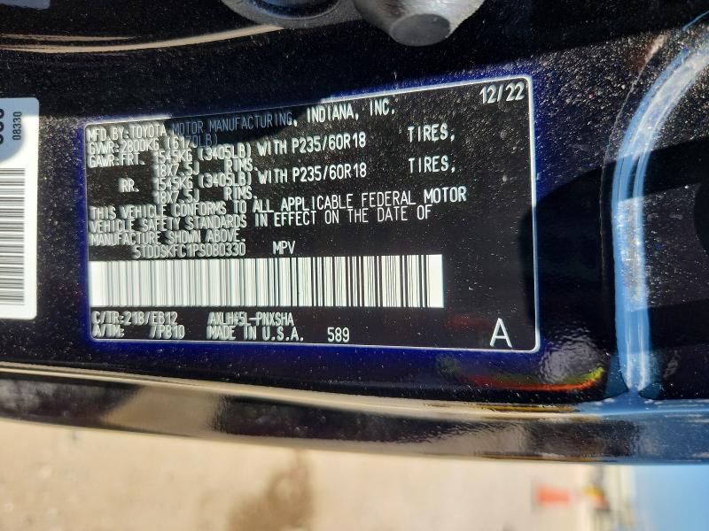 Aukcja sprzedaży 2023 Toyota Sienna, vin: 5TDDSKFC1PS080330, numer aukcji: 63506426