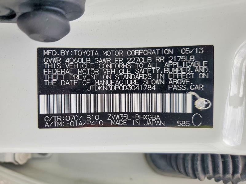 Продажа на аукционе авто 2013 Toyota Prius Plug-in Hybrid, vin: JTDKN3DP0D3041784, номер лота: 64107416