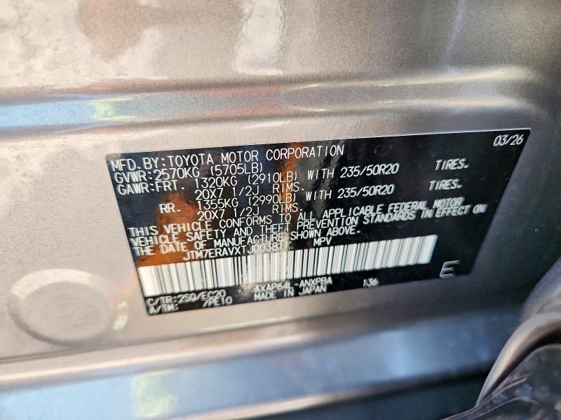 Aukcja sprzedaży 2026 Toyota Rav4 Plug-in Hybrid, vin: JTM7ERAVXTJ003811, numer aukcji: 66437656