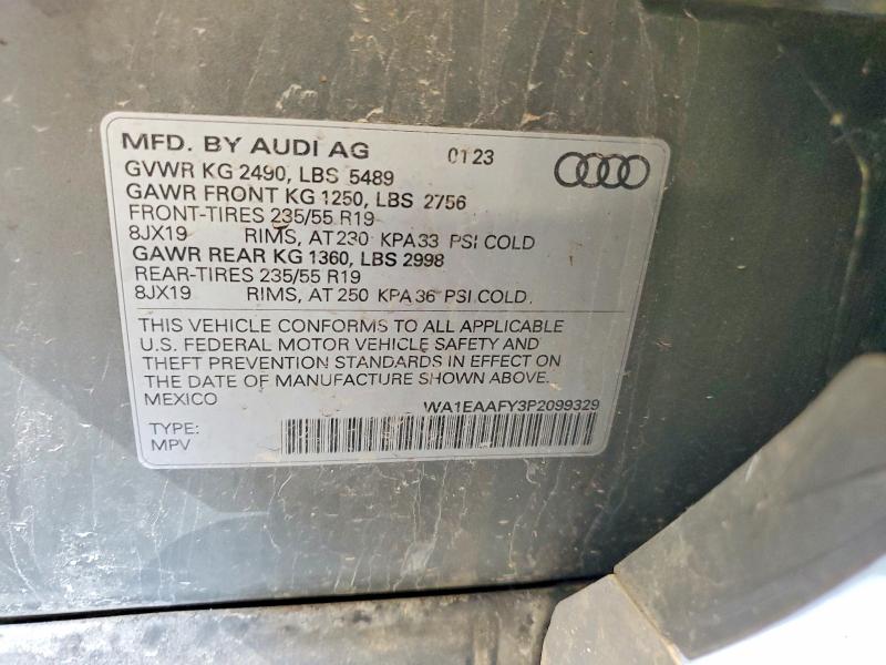 Продажа на аукционе авто 2023 Audi Q5, vin: WA1EAAFY3P2099329, номер лота: 63878696