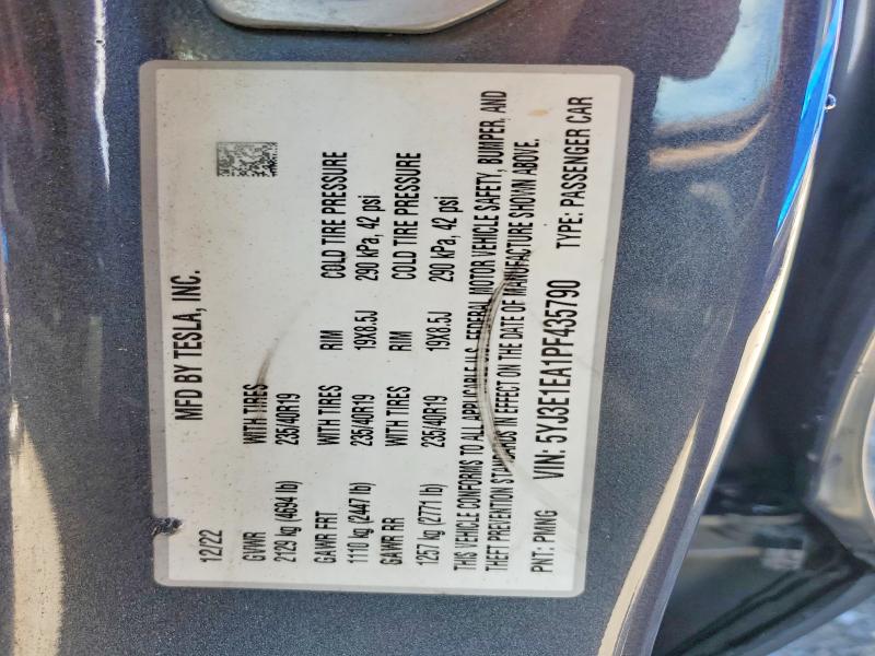 64121916 :رقم المزاد ، 5YJ3E1EA1PF435790 vin ، 2023 Tesla Model 3 مزاد بيع