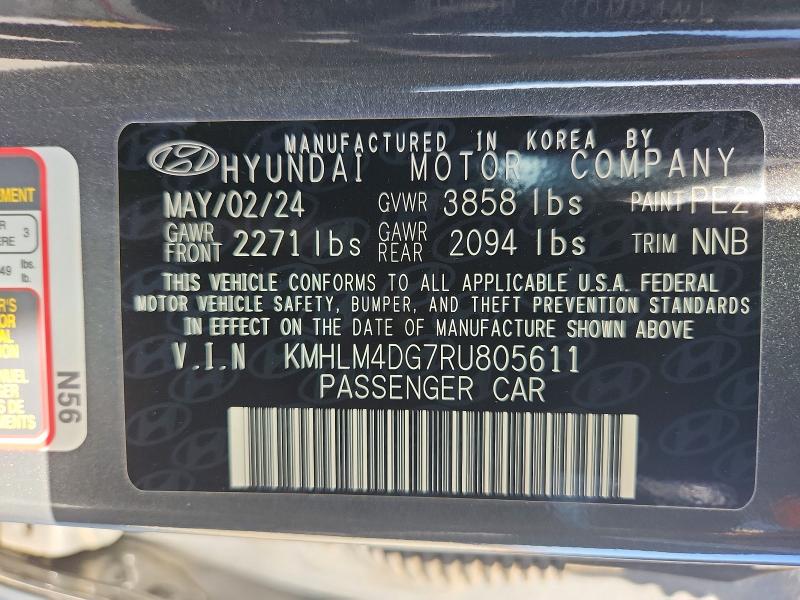 Продаж на аукціоні авто 2024 Hyundai Elantra, vin: KMHLM4DG7RU805611, номер лоту: 64270916