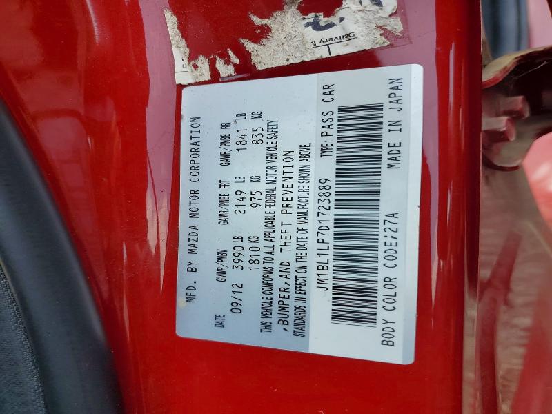 Aukcja sprzedaży 2013 Mazda 3, vin: JM1BL1LP7D1723889, numer aukcji: 65019446