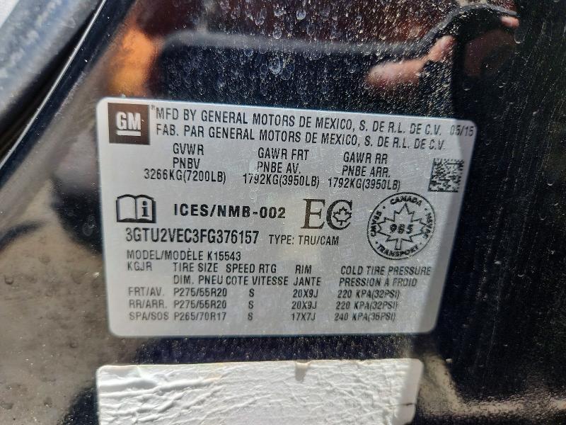 65574066 :رقم المزاد ، 3GTU2VEC3FG376157 vin ، 2015 Gmc Sierra مزاد بيع