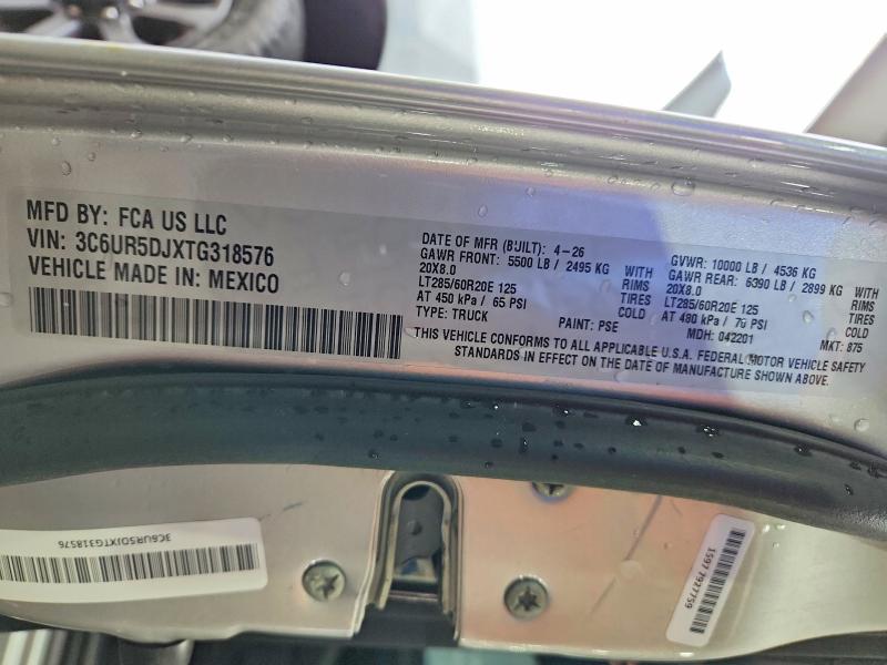 64627886 :رقم المزاد ، 3C6UR5DJXTG318576 vin ، 2026 Ram 2500 مزاد بيع
