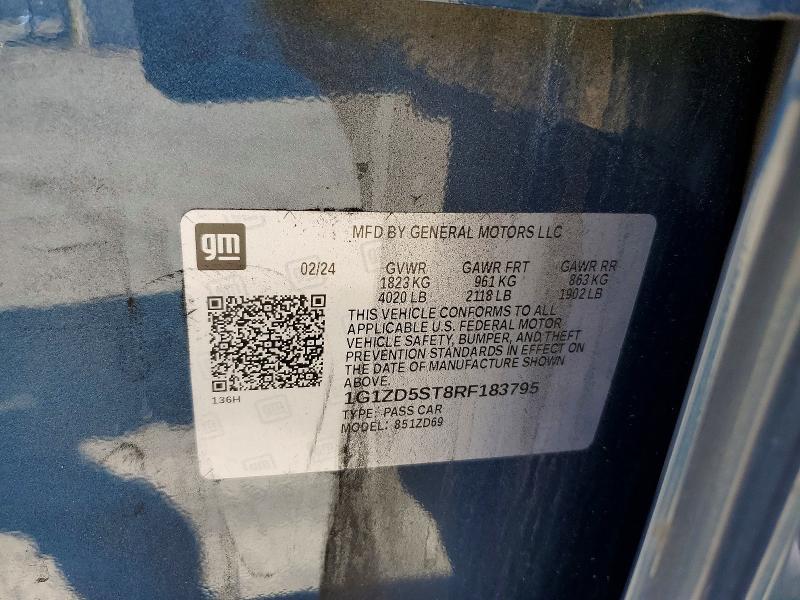 63565136 :رقم المزاد ، 1G1ZD5ST8RF183795 vin ، 2024 Chevrolet Malibu مزاد بيع